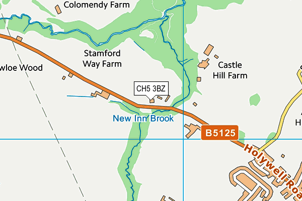 CH5 3BZ map - OS VectorMap District (Ordnance Survey)