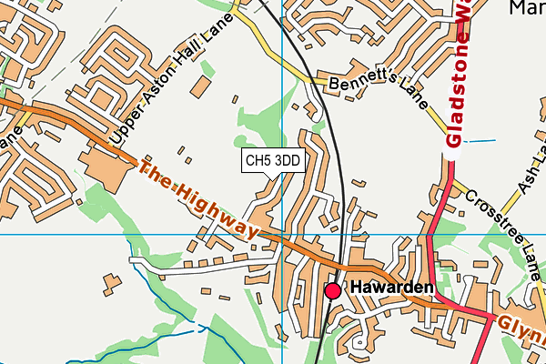 CH5 3DD map - OS VectorMap District (Ordnance Survey)