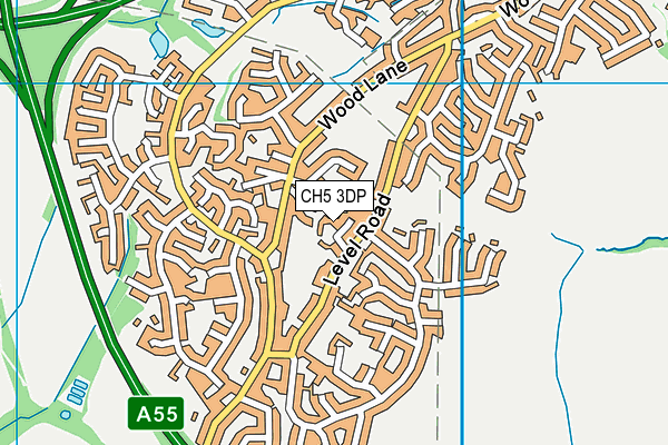 CH5 3DP map - OS VectorMap District (Ordnance Survey)