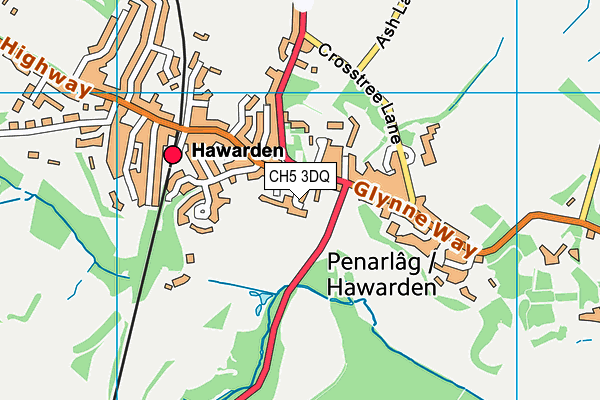 CH5 3DQ map - OS VectorMap District (Ordnance Survey)