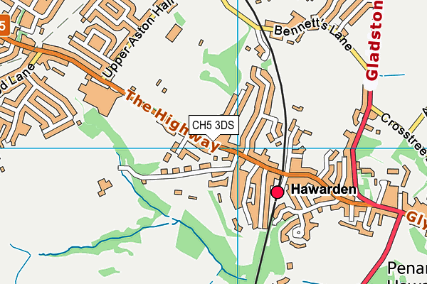 CH5 3DS map - OS VectorMap District (Ordnance Survey)