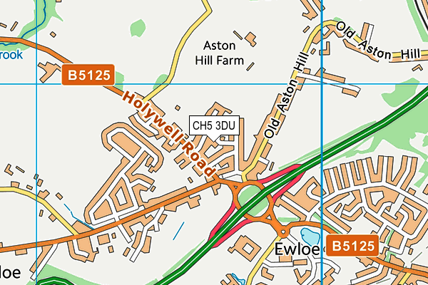 CH5 3DU map - OS VectorMap District (Ordnance Survey)