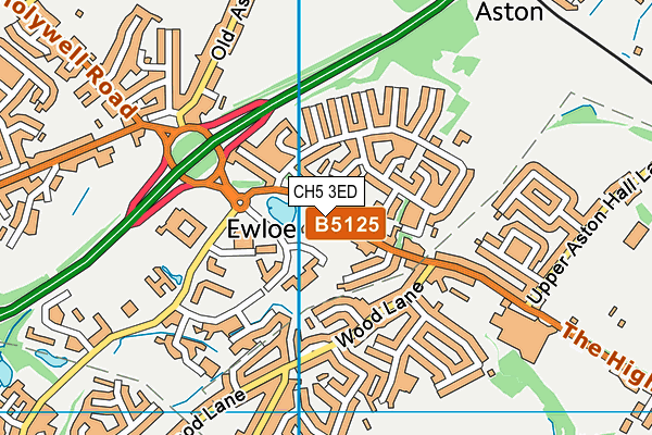 CH5 3ED map - OS VectorMap District (Ordnance Survey)