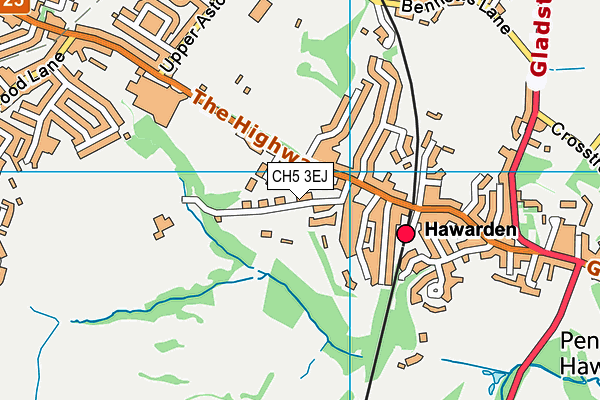 CH5 3EJ map - OS VectorMap District (Ordnance Survey)