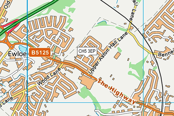 CH5 3EP map - OS VectorMap District (Ordnance Survey)