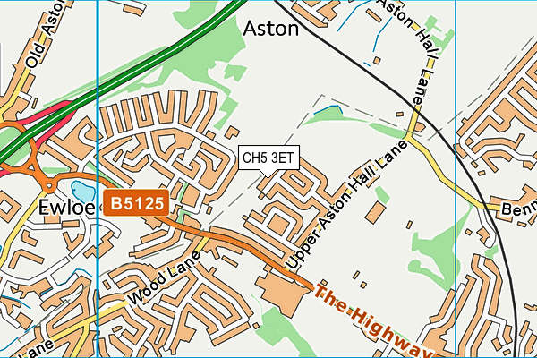 CH5 3ET map - OS VectorMap District (Ordnance Survey)