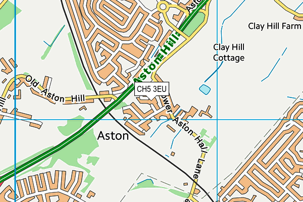 CH5 3EU map - OS VectorMap District (Ordnance Survey)