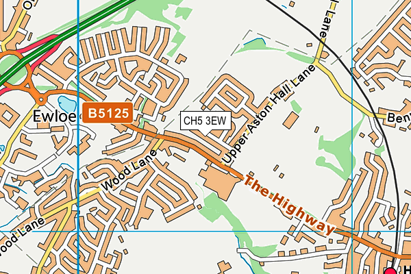 CH5 3EW map - OS VectorMap District (Ordnance Survey)