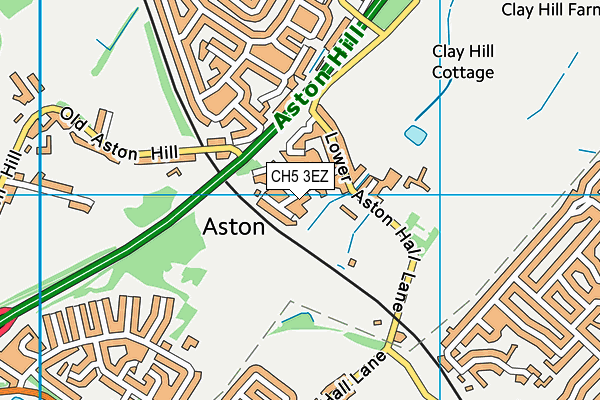 CH5 3EZ map - OS VectorMap District (Ordnance Survey)