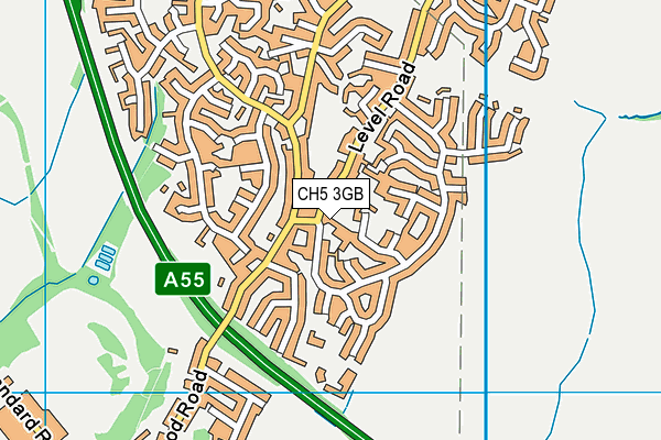CH5 3GB map - OS VectorMap District (Ordnance Survey)