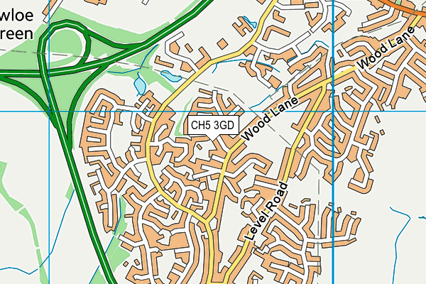 CH5 3GD map - OS VectorMap District (Ordnance Survey)