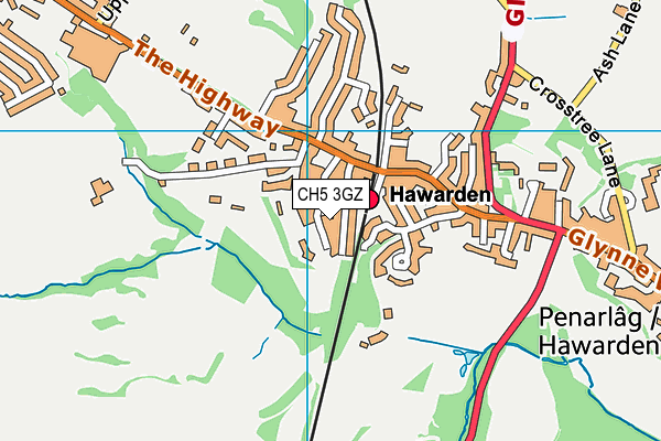 CH5 3GZ map - OS VectorMap District (Ordnance Survey)