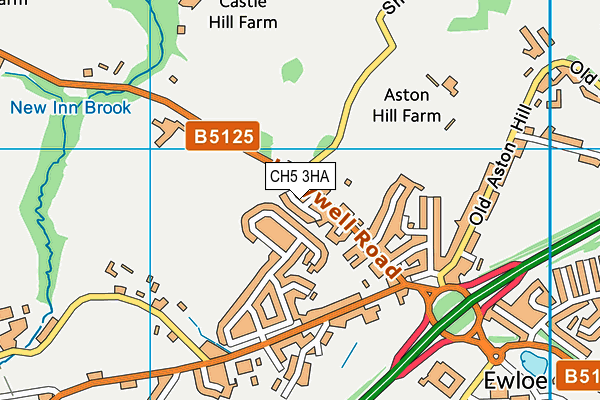 CH5 3HA map - OS VectorMap District (Ordnance Survey)