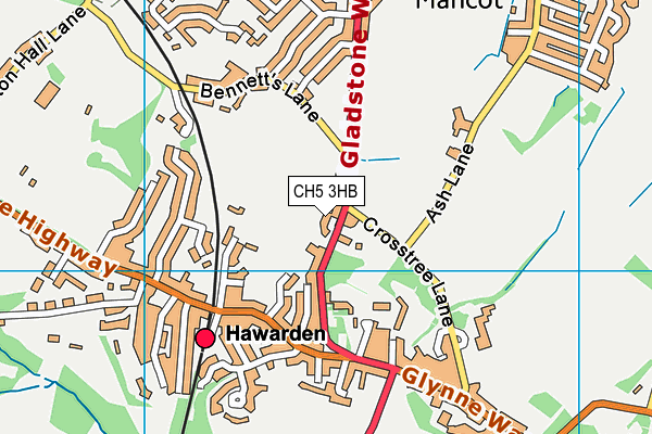 CH5 3HB map - OS VectorMap District (Ordnance Survey)