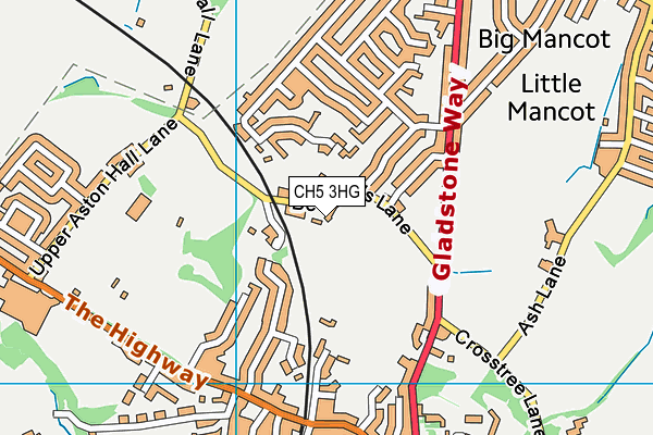 CH5 3HG map - OS VectorMap District (Ordnance Survey)