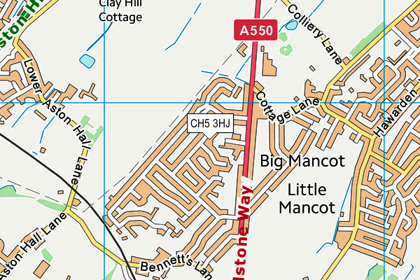 CH5 3HJ map - OS VectorMap District (Ordnance Survey)