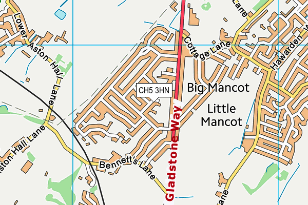 CH5 3HN map - OS VectorMap District (Ordnance Survey)