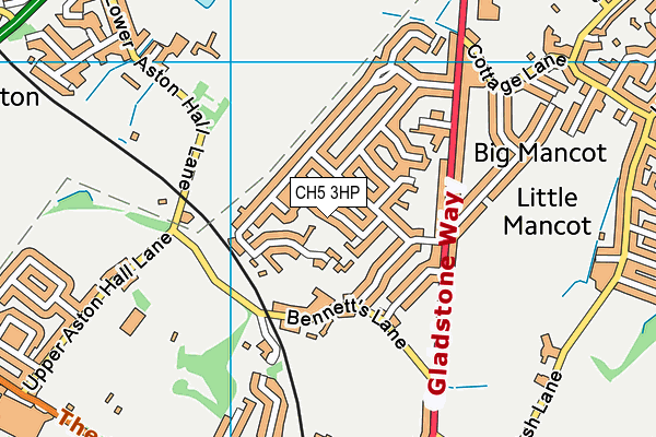 CH5 3HP map - OS VectorMap District (Ordnance Survey)