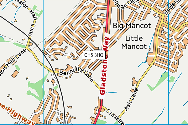 CH5 3HQ map - OS VectorMap District (Ordnance Survey)