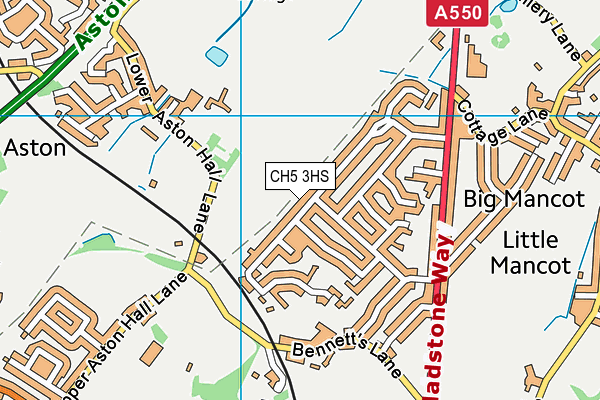 CH5 3HS map - OS VectorMap District (Ordnance Survey)