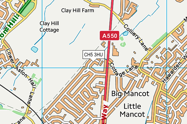 CH5 3HU map - OS VectorMap District (Ordnance Survey)