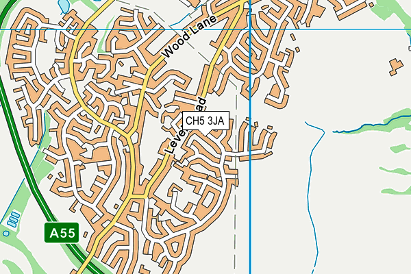 CH5 3JA map - OS VectorMap District (Ordnance Survey)