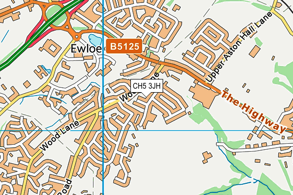 CH5 3JH map - OS VectorMap District (Ordnance Survey)