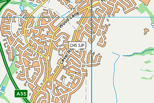 CH5 3JP map - OS VectorMap District (Ordnance Survey)