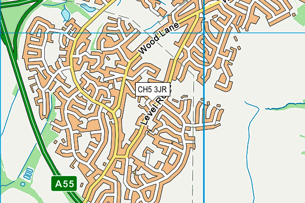 CH5 3JR map - OS VectorMap District (Ordnance Survey)