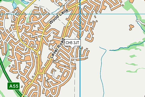 CH5 3JT map - OS VectorMap District (Ordnance Survey)