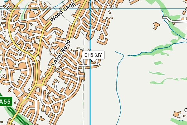 CH5 3JY map - OS VectorMap District (Ordnance Survey)