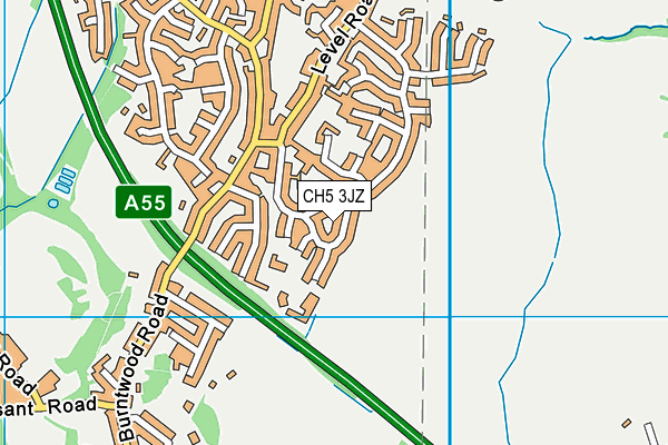 CH5 3JZ map - OS VectorMap District (Ordnance Survey)