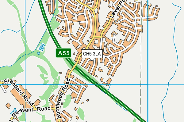 CH5 3LA map - OS VectorMap District (Ordnance Survey)