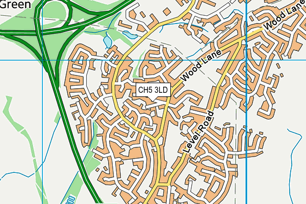 CH5 3LD map - OS VectorMap District (Ordnance Survey)