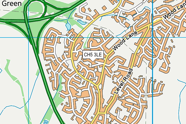 CH5 3LE map - OS VectorMap District (Ordnance Survey)