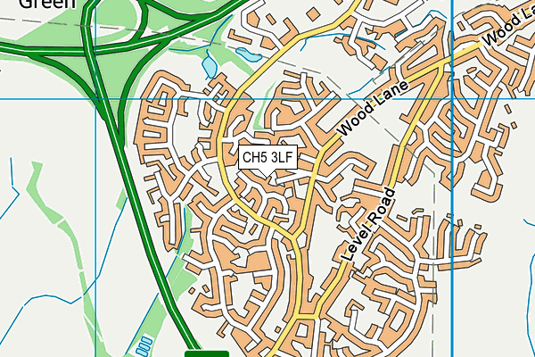 CH5 3LF map - OS VectorMap District (Ordnance Survey)