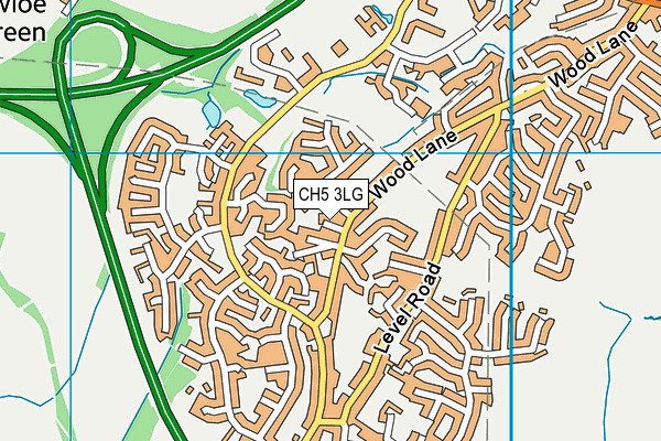 CH5 3LG map - OS VectorMap District (Ordnance Survey)