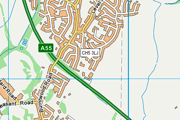 CH5 3LJ map - OS VectorMap District (Ordnance Survey)