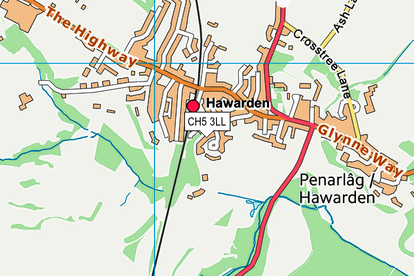 CH5 3LL map - OS VectorMap District (Ordnance Survey)