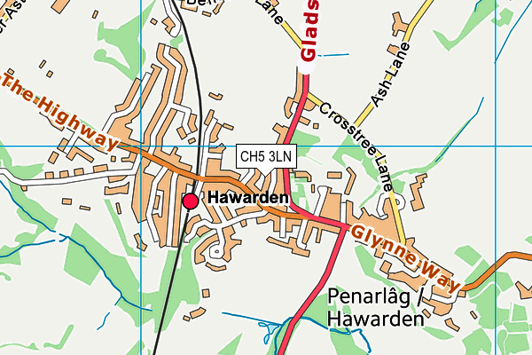 CH5 3LN map - OS VectorMap District (Ordnance Survey)