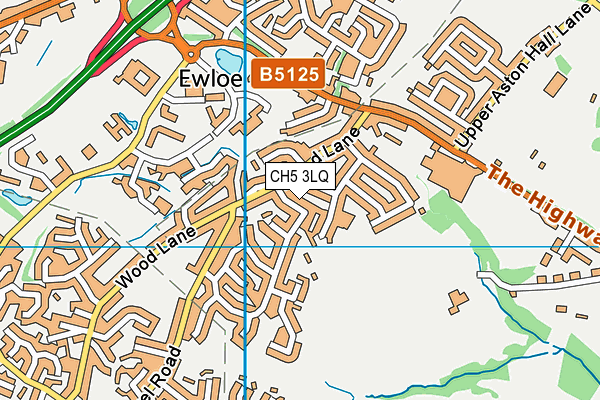 CH5 3LQ map - OS VectorMap District (Ordnance Survey)