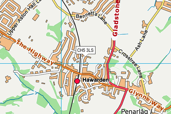 CH5 3LS map - OS VectorMap District (Ordnance Survey)