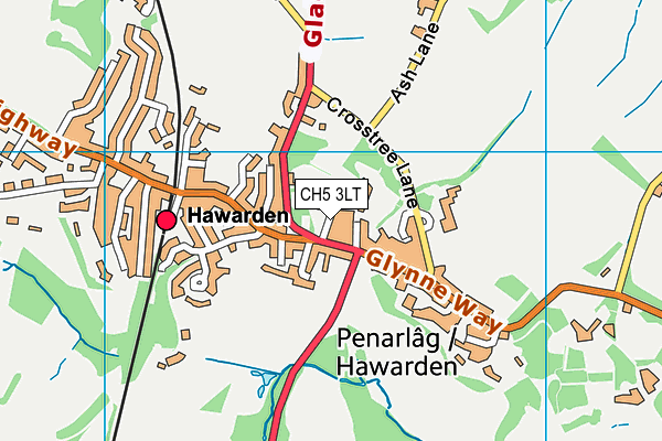 CH5 3LT map - OS VectorMap District (Ordnance Survey)