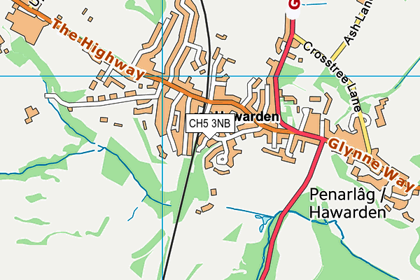 CH5 3NB map - OS VectorMap District (Ordnance Survey)