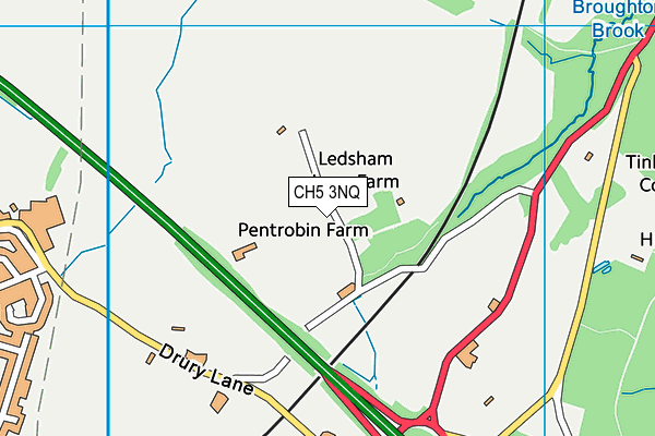 CH5 3NQ map - OS VectorMap District (Ordnance Survey)