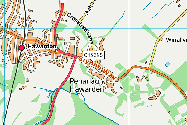 CH5 3NS map - OS VectorMap District (Ordnance Survey)