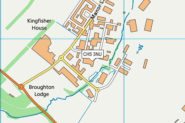 CH5 3NU map - OS VectorMap District (Ordnance Survey)