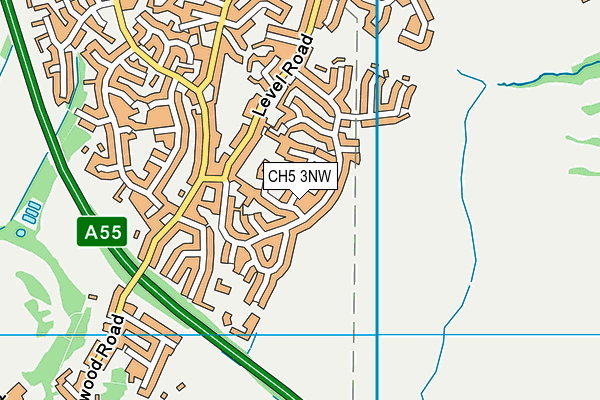 CH5 3NW map - OS VectorMap District (Ordnance Survey)