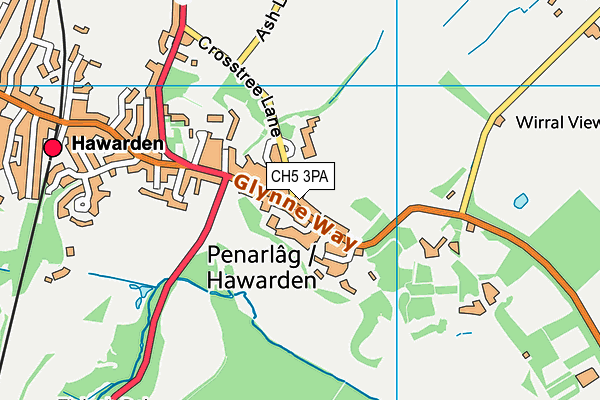 CH5 3PA map - OS VectorMap District (Ordnance Survey)