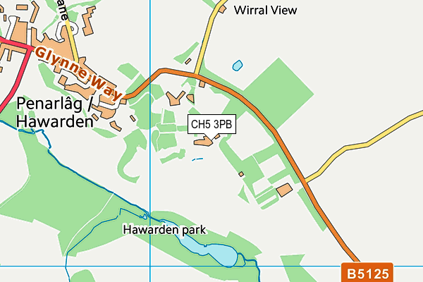 CH5 3PB map - OS VectorMap District (Ordnance Survey)